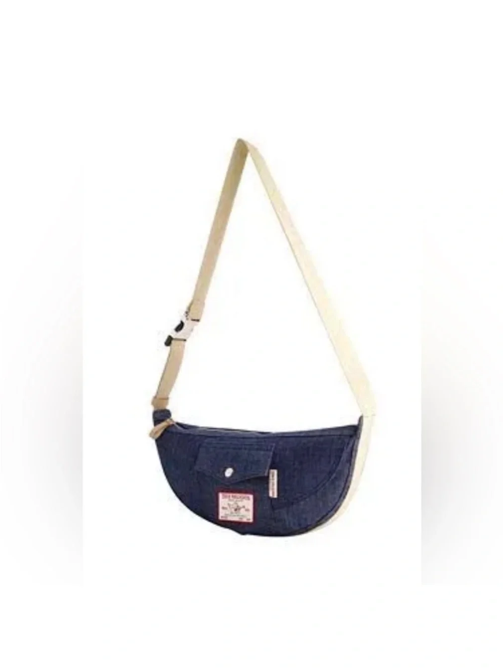 NWT True Religion Utility Hobo Denim Bag w/ Shoulder Crossbody Strap HorseShoe